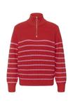 Джемпер Kaffe KALIOA ZIPPER PULLOVER, True Red/Pink Stripe/Red - фото 5