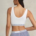 Logo trim Bralette Polo Ralph Lauren, белый - фото 5