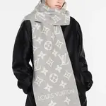 LOUIS VUITTON Вязаный шарф женский, Gray - фото 10