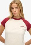 Футболка Superdry & Co ESSENTIAL LOGO RAGLAN, D Bone White Bordeaux Red/Red - фото 3