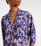 Рубашка с принтом Dries Van Noten, синий - фото 4