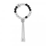 Браслет с монограммой и бусинами Louis Vuitton, серебряный - фото