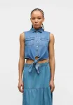 Nmhelsa tie top Noisy May, Light Blue Denim - фото