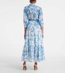 Павловый хлопковый макси-юбка Etro, Blue - фото 3