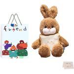 Плюшевая кукла Puffy Bunny Burger Rabbit высотой 35см/45см Whoops, серый - фото 4