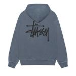 Худи Stussy Basic Zip Hoodie Pigment Dyed, Navy - фото 2