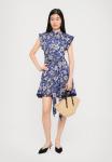 Платье Alice + Olivia LUCY CUFFED CAP MINI DRESS, Blooming Wild Indigo/Blue - фото 2