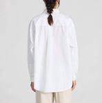 Белая поплиновая рубашка на пуговицах ASTRID - фото 3