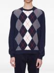 A.P.C. свитер с узором аргайл, синий - фото 2