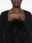 Loulou платье мини с перьями, черный - фото 5