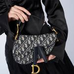 (WMNS) Мини-сумка Dior Saddle Bag 'Blue Oblique Jacquard' - фото 5