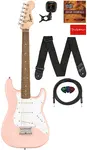 Fender Squier Мини-Страт 3/4 - Розовый с кабелем - фото