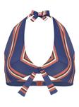 Топ бикини в полоску ERES, синий - фото