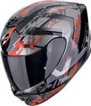 Шлем Scorpion exo-391 clutter, Black/Grey/Red - фото