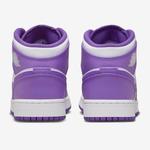 Nike Unisex-Child Air Jordan 1 Mid, Purple Venom White - фото 3