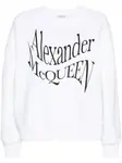 Толстовка с логотипом Alexander McQueen, белый - фото