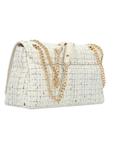Сумка через плечо из твида 26 см в цвете off white-multi Valentino - фото 2