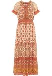 Платье макси MIT ALLOVER PRINT usha, оранжевый - фото 2