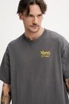 Хлопковая футболка Vans, серый - фото 4