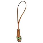 HERMES Кожаный кулон унисекс зелёный, Green - фото