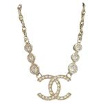 CHANEL Кристальное ожерелье унисекс gold - фото 2