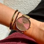 Часы Ruby Gold Burgundy Mesh Burker - фото 4