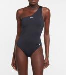 Купальник на одно плечо с логотипом OFF-WHITE, черный - фото 2