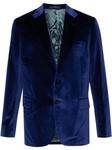 Paul Smith однобортный бархатный пиджак, синий - фото