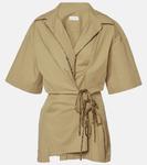 Рубашка из хлопкового твила Dries Van Noten, бежевый - фото