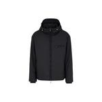 EMPORIO ARMANI Утепленная худи на молнии с капюшоном, Black - фото