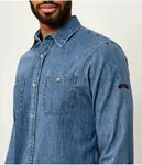 Джинсовая рубашка Regular fit Paul&Shark, синий - фото 4