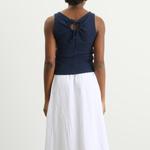 Девон поло с ажурной вязкой Damson Madder, navy - фото 3