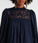 Мини-платье из кружева и хлопка Ulla Johnson, Midnight - фото 4