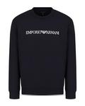 Эссенциальный джемпер с логотипом Emporio Armani, черный - фото 6