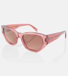 Солнцезащитные очки «кошачий глаз» Celine, розовый - фото 4