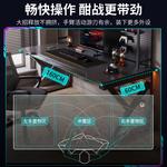 Компьютерный стол Naijia с перфорированной панелью и полкой, черный, 100 см, комплект со стулом - фото 6