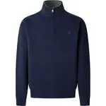 Свитер Hackett New Double half zip, синий - фото 3