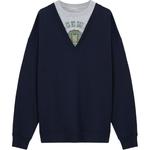 Хлопковый свитшот LOEWE, темно-синий - фото