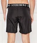 Пляжные шорты мужские Iceberg на кулиске, черный - фото 2