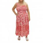 Женское красное платье миди со сборками CHARLIE B - фото 3