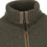 Свитер с молнией на четверть Loro Piana, оливковый - фото 8