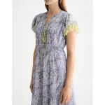 Платье Scotch & Soda Gathered short sleeve long, серый - фото 6