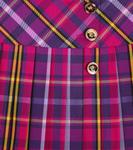 Плиссированная юбка в клетку тартан Versace Kids, красный - фото 3