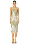 Платье миди Alandra Camila Coelho, green & beige - фото