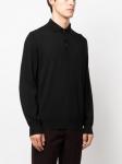 Brunello Cucinelli рубашка поло из вирджинской шерсти, черный - фото 3
