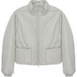 Пуховик на молнии LOW CLASSIC, серебряный - фото