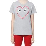 Футболка женская серая CDG Play, серый - фото 2