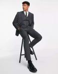 Темно-серый узкий пиджак ASOS - фото 2