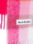 Шарф в клетку Acne Studios, розовый - фото 2