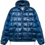 Пуховик с капюшоном средней плотности Stussy, синий - фото 4